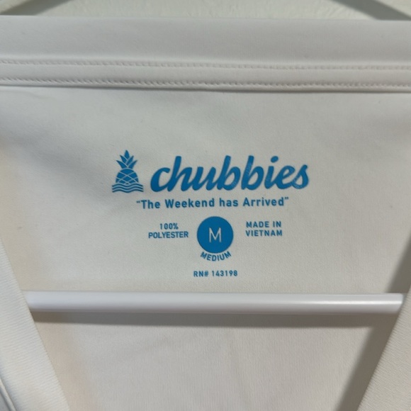 Chubbies Men's Sun Crew Rash Guard in White - Picture 5 of 7